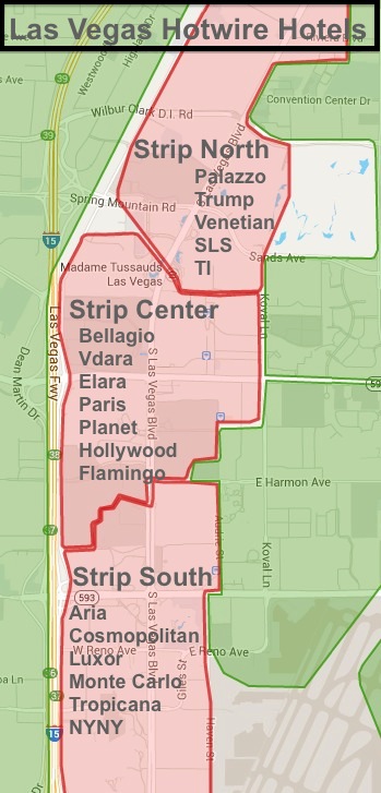 Hotwire Las Vegas Map