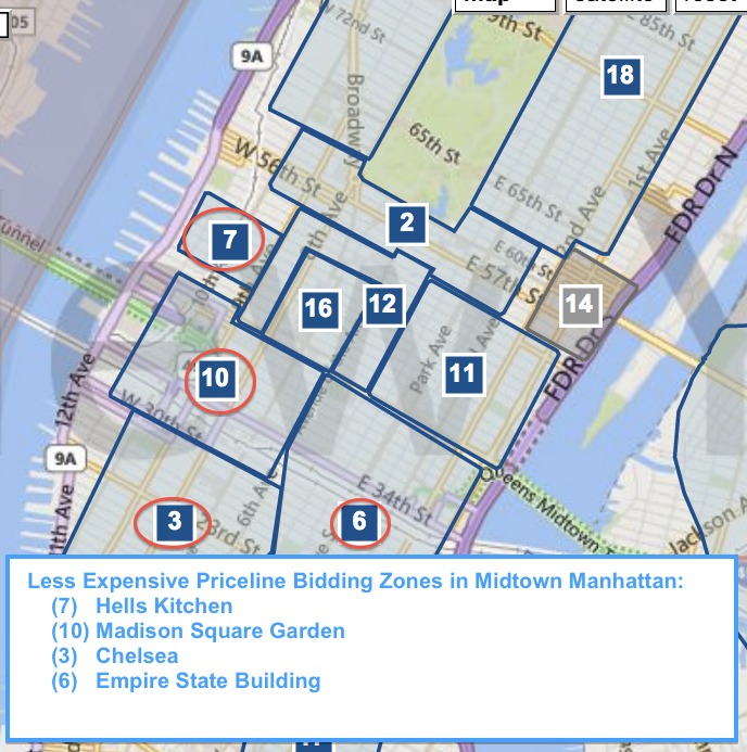 Midtown Manhattan Bidding Zones Priceline