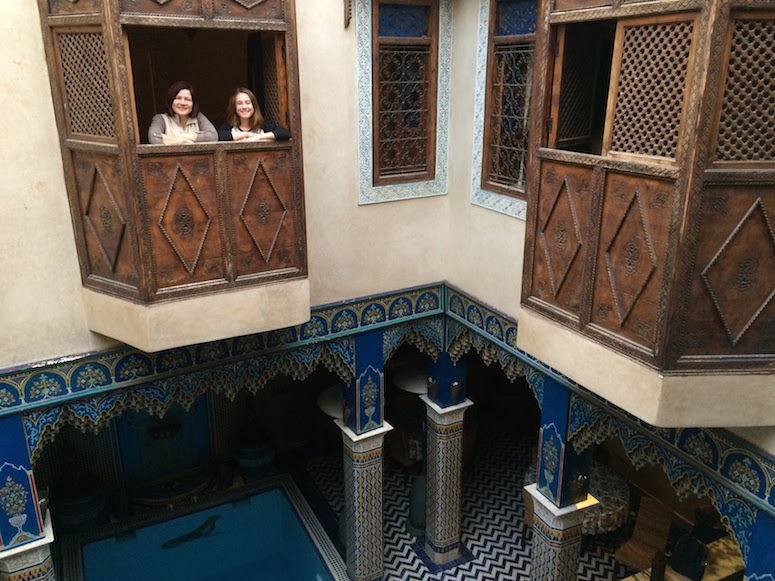 The Royal Suite at Riad Puchka occupies most of the second floor, including the 2 bay windows in this photo.