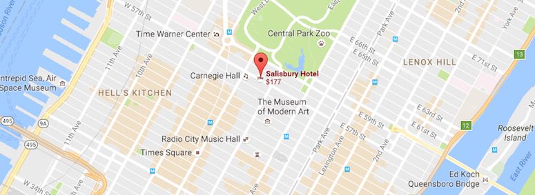 Map of Salisbury Hotel