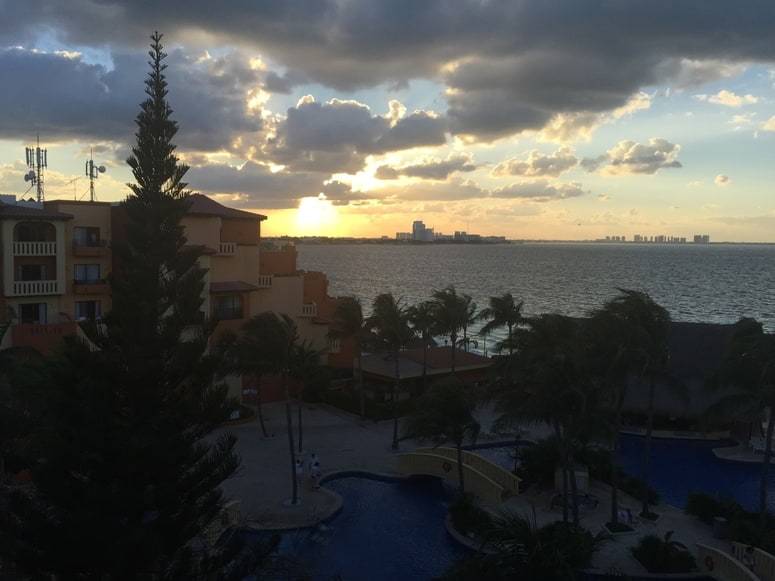 Sunset In Cancun Hotel Zone