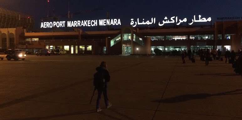 Arriving at the Marrakesh Airport